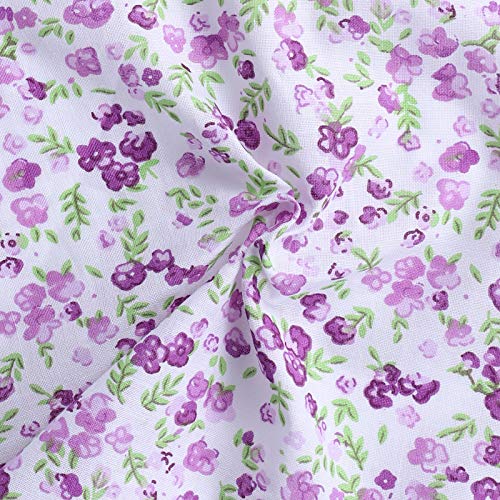 Daindy 8pcs Patchwork Fabric Flower Dot Stripe Cotton Cloth DIY Se...