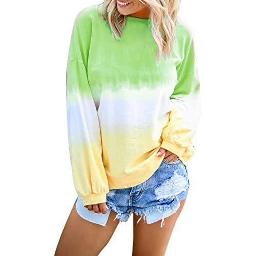 Dainzuy Womens Fashion Pullover Sporty Shirt Comfy Long Sleeve Bl...