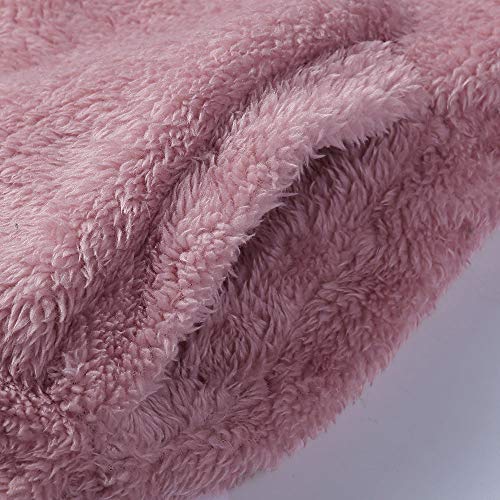 Dainzuy Women Zip up Hooded Fluffy Coat Long Sleeve Thick Open Fro...
