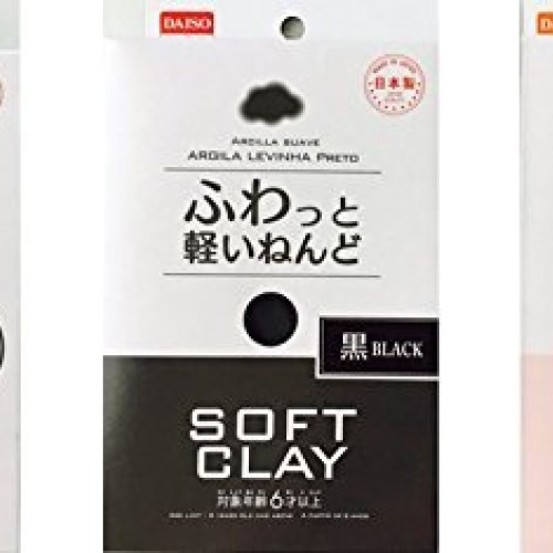 3 Color Set, Soft Clay Value Set, Made In Japan White,Black,Salmo...