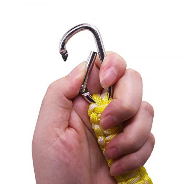 6 Pack Different Colors Paracord Keychain Carabiner, DaKuan Milita...