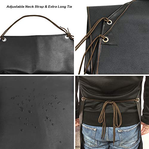 Heavy Duty PU Apron & Latex Gloves, DaKuan Waterproof Resist Stron...