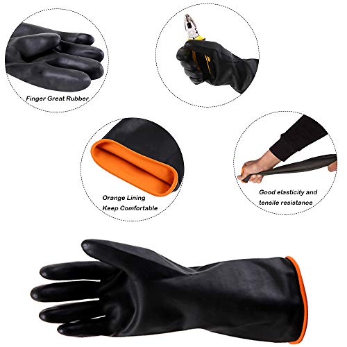Heavy Duty PU Apron & Latex Gloves, DaKuan Waterproof Resist Stron...