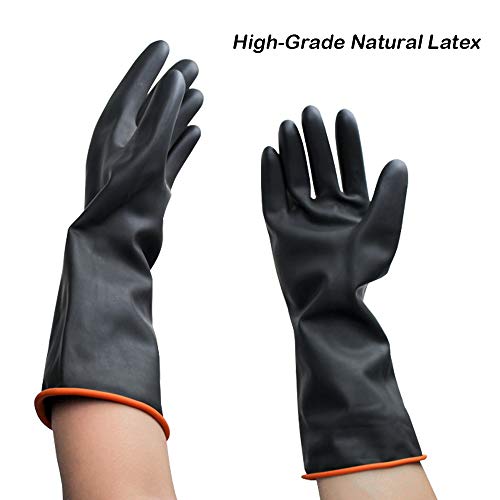 Heavy Duty PU Apron & Latex Gloves, DaKuan Waterproof Resist Stron...