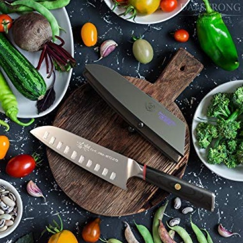 DALSTRONG Santoku Knife - 7 - Phantom Series - Japanese High-Carb...