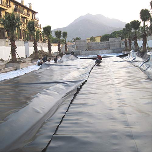 DAMEING 6.5 X 9.8 Feet Rubber Pond Liner Flexible Pre-Cut Black Po...