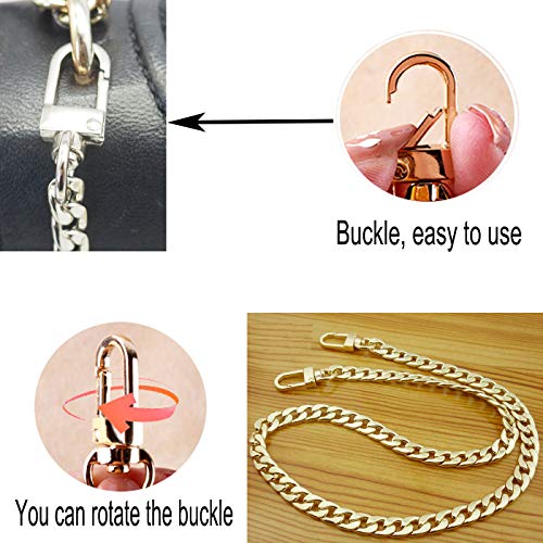 3 Pieces Handbag Chain Straps Bag Strap Replacement Metal Purse Cl...