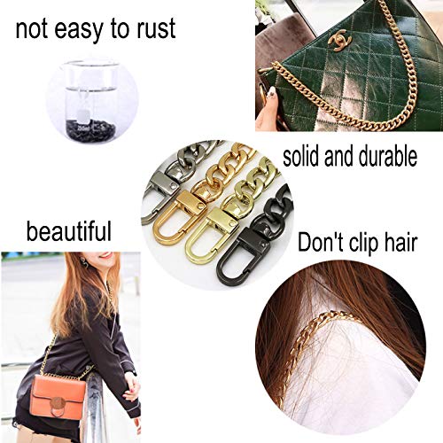 3 Pieces Handbag Chain Straps Bag Strap Replacement Metal Purse Cl...
