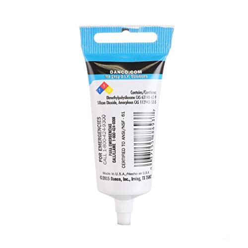 DANCO Waterproof Silicone Faucet Grease | Silicone Sealant | Plumb...