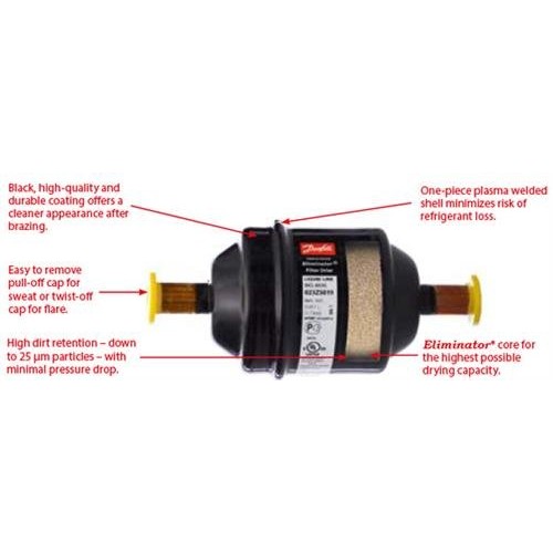 083S Danfoss Liquid Line Drier with Sweat Connection , 1 thru 5 ton