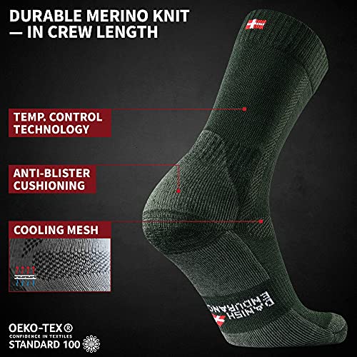Merino Wool Hiking & Walking Socks 3 pack Multicolor: Brown, Red,...