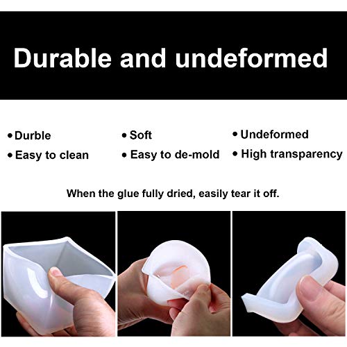 Silicone Resin Molds 5Pcs Resin Casting Molds Including Sphere, Cu...