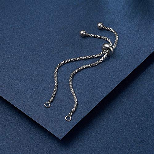 DanLingJewelry 10pcs 304 Stainless Steel Adjustable Slider Bracele...