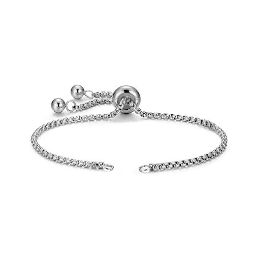 DanLingJewelry 10pcs 304 Stainless Steel Adjustable Slider Bracele...