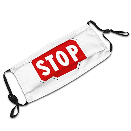 Stop Sign Washable Face Mask, Reusable Face Cover Dust Protection ...