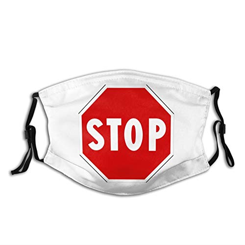 Stop Sign Washable Face Mask, Reusable Face Cover Dust Protection ...