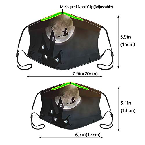 Witchs House Washable Reusable Face Mask, Adjustable Dust Face Cov...