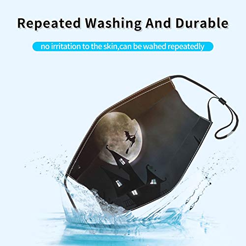 Witchs House Washable Reusable Face Mask, Adjustable Dust Face Cov...