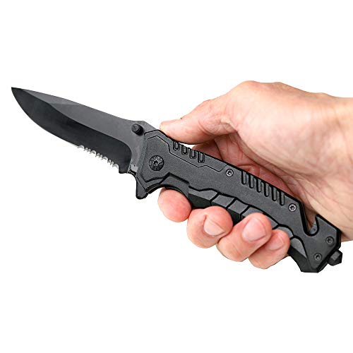 DAPR Folding Pocket Knife for Hunting, Survival, Self-Defense, Cam...