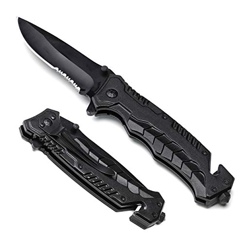 DAPR Folding Pocket Knife for Hunting, Survival, Self-Defense, Cam...