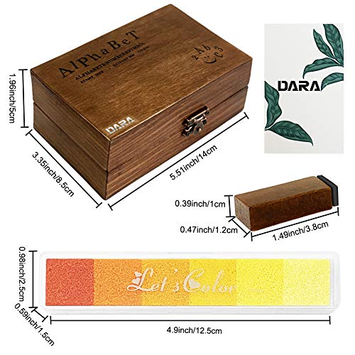 Alphabet Stamps,Mini 70pcs Set Letter Stamps with 5 Gradient Ink P...