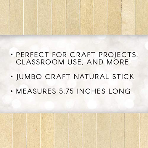 Darice, 480 Piece, 5 ¾ inch, Jumbo Natural Finish Craft Sticks