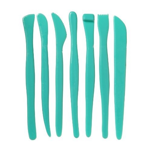 Darice 7-Piece Set – Sturdy Plastic Types Packaged in Reusable Pou...