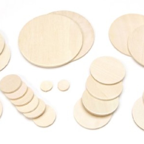 Darice 9160-34 Big Value Wood Cutout, Circle