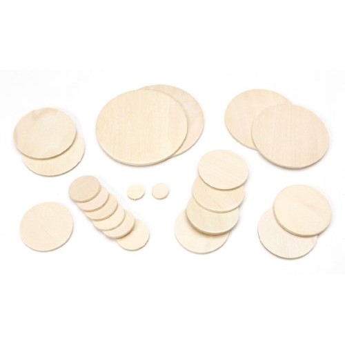 Darice 9160-34 Big Value Wood Cutout, Circle