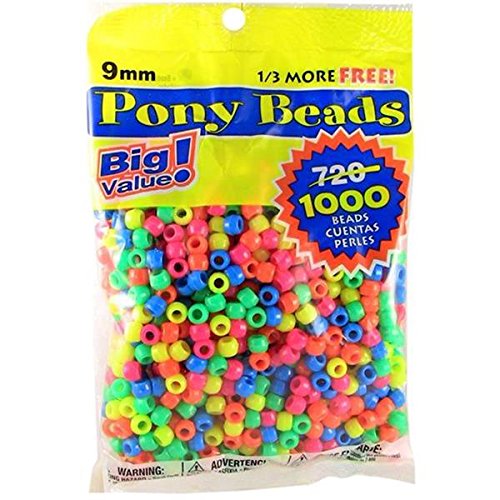 Darice Assorted Neon Pony Beads – Great Craft Projects for All Age...