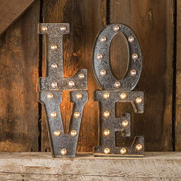 Darice Silver Metal Marquee Letter - E - Vintage-Style Lighted Mar...