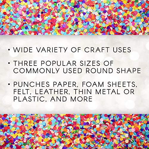 Darice Soft-Handled Hole Punch Cut-Out Rounds Set - Includes 1/16...