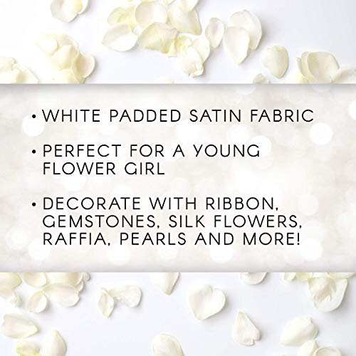 Darice Victoria Lynn Design Your Own Flower Basket, White – Padded...