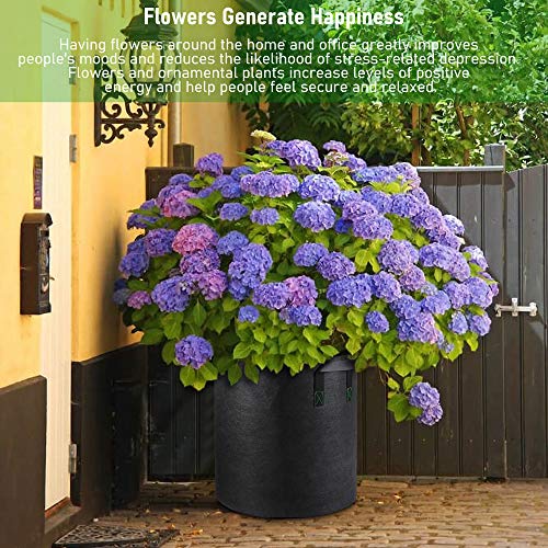 Grow Bags Tall, 7 Gallon 8 Pack Fabric Smart Grow Pots Deep with H...