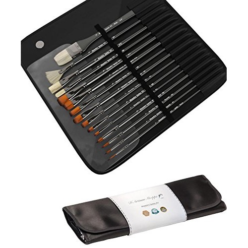 Artist Paint Brush Set Professional 15pc Best Art Supplies Paintbr...