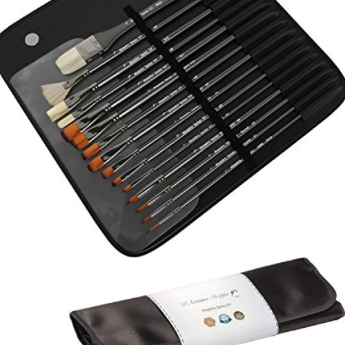 Artist Paint Brush Set Professional 15pc Best Art Supplies Paintbr...