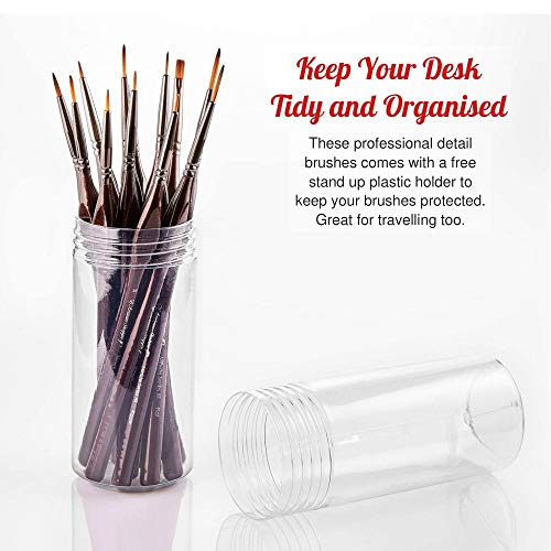 Miniature Paint Brushes Detail Set -12pc Minute Series XII Miniatu...
