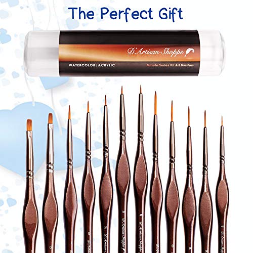 Miniature Paint Brushes Detail Set -12pc Minute Series XII Miniatu...