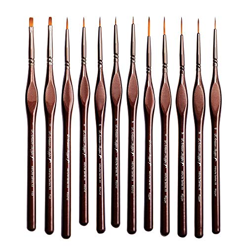 Miniature Paint Brushes Detail Set -12pc Minute Series XII Miniatu...