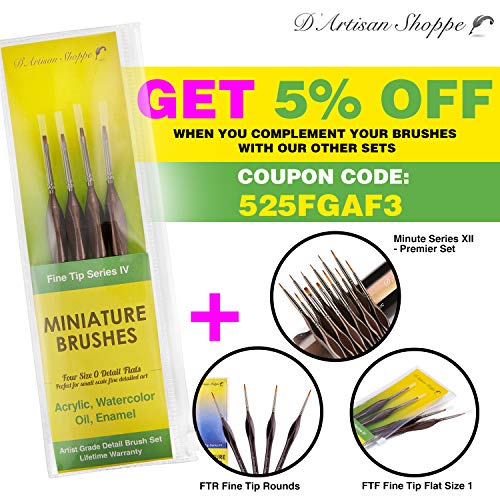 Model Paint Brush for Miniatures. Paintbrushes for Acrylic Paintin...