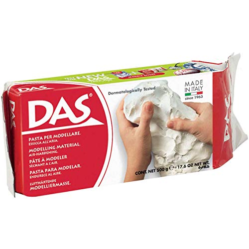 DAS Air-Hardening Modeling Clay, 1.1 Lb. Block, White Color 387000