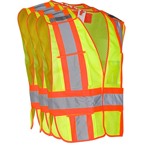 High Visibility Safety Vest – ANSI Class 2 Breakaway Vest with 5 P...