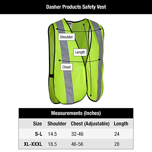 Safety Vest with High Visibility - 2 Inch Reflective Strips, Brigh...
