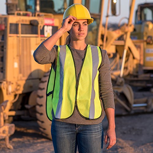 Safety Vest with High Visibility - 2 Inch Reflective Strips, Brigh...