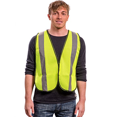 Safety Vest with High Visibility - 2 Inch Reflective Strips, Brigh...