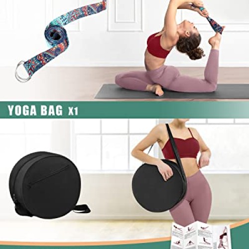 Daspom Yoga Wheel Cork, Stretching Back Roller for Improving Mobil...