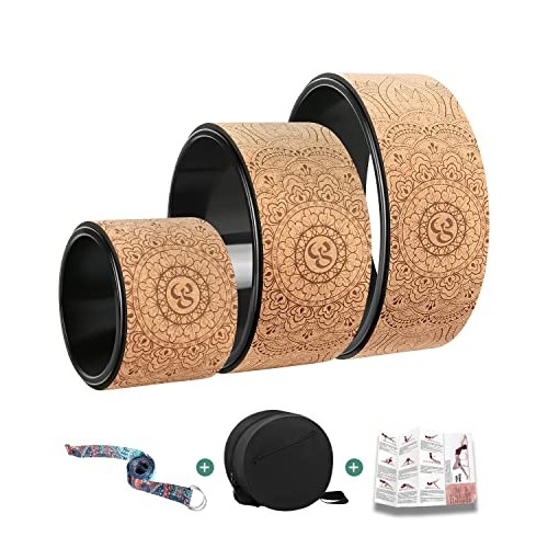 Daspom Yoga Wheel Cork, Stretching Back Roller for Improving Mobil...