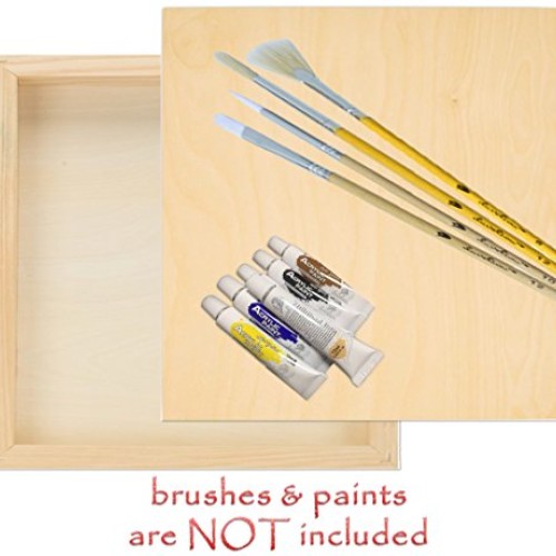 Daveliou Wooden Painting Board 8x8-6-Pack Birch Wood Boards for Cr...