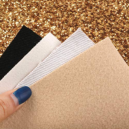 David accessories Chunky Glitter Faux Leather Sheets Solid Color L...