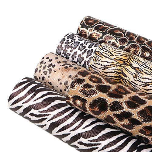 David accessories Metallic Leopard Zebra Pattern Printed Faux Leat...